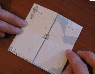 Zoombarer Papier Stadtplan